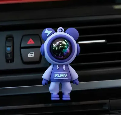 Car air outlet aroma tablets-Purple Lightning Bear-1 piece