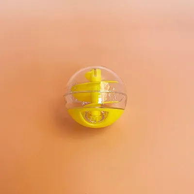 Cat Leaking Ball-Spiral Model-Yellow-PP+PS Material-1 piece