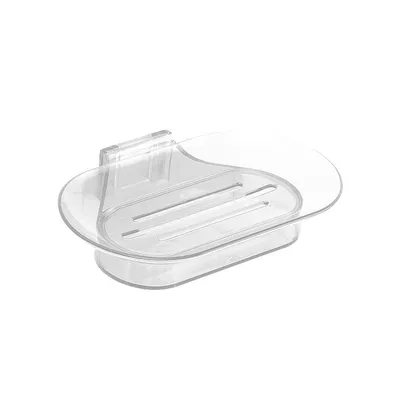 Wall-mounted soap box-transparent-PS+PVC-1 piece