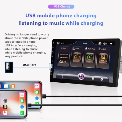9-inch CarPlay Single-Din MP5 Player For Cars