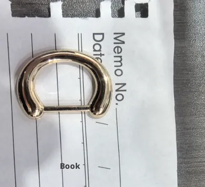 D-shaped luggage buckle-gold-zinc alloy-1 piece