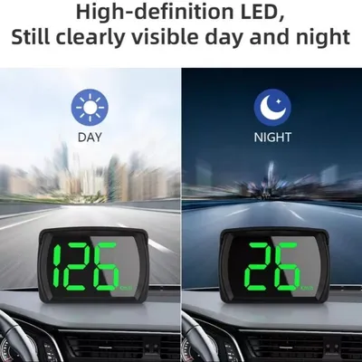New HUD Car Head-up Display MPH Speed Display 3-inch Multi-function LCD MPH Dashboard