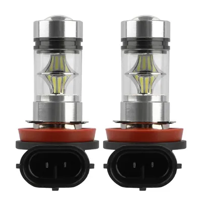 2PCS 1000lm 100W  LED Fog DRL Light Bulb IP65 Water-Resistant 360 Degree Beam Angle 6000K White By  Eggracks By Global Phoenix