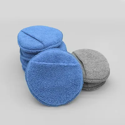 5-inch Waxing Cake Polish Sponge Car Round Microfiber Pocket Crystal Plated Car Wash Spong Mop