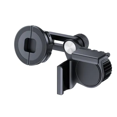 Car mobile phone holder-central control screen model-magnetic attraction + clamping-black-plastic-1 piece