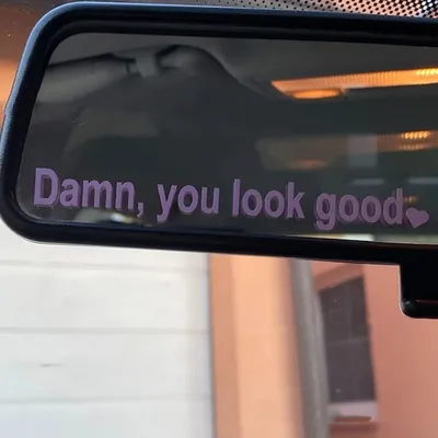 Car Interior Makeup Mirror Rearview Mirror Cover Sticker