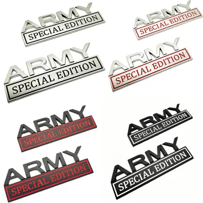 2pack Army Special Edition Emblems, Army Car Emblem 3D Badge Decal Car Truck SUV,Refrigerator Sticker,Window Display Stickers