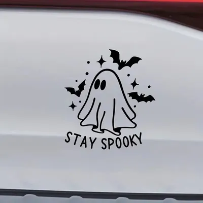 Car Body Sticker Halloween Ghost Bat English Reflective Sticker