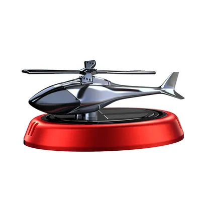 Solar Rotating Helicopter Car Air Freshener, Solid Aroma Balm Car Perfume Ornament For Vehicle Interior Decoration