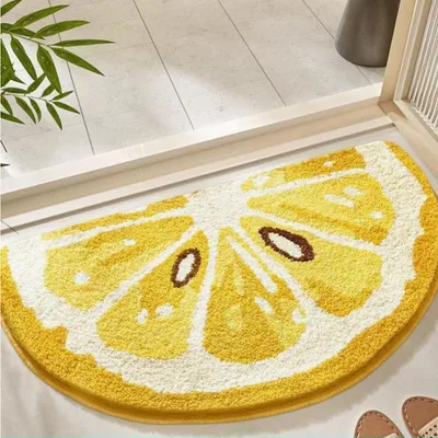 Lemon Fruit Bath Mats Cute Bathroom Rugs