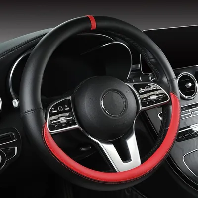 Sporty Car Steering Wheel Cover Minimalist Design
