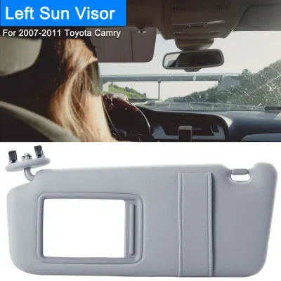 Auto Sun Visor Left Driver Side Car Sun Visor Fits 2007-2011 Toyota Camry Without Sunroof Vanity Light