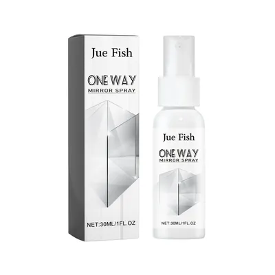 Jue-Fish Reflective One-Way Mirror Spray For Cleaning Car Rearview Mirrors And Bathroom Glass, Removing Dust, Dirt, And Water Stains