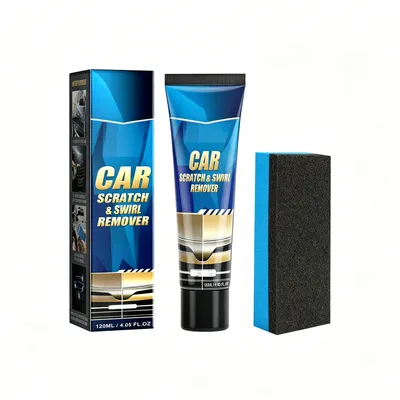 Car Scratch Remover Paste, Universal Auto Paint Scratch Repair Cream For All Car Colors, Remove Scratches, Water Marks & Swirl Marks With Sponge