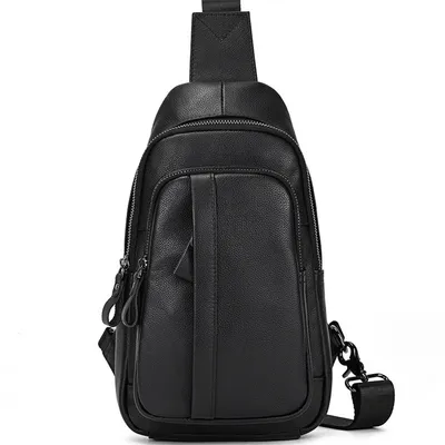 Leather Fashionable Large-Capacity Mens Crossbody Bag