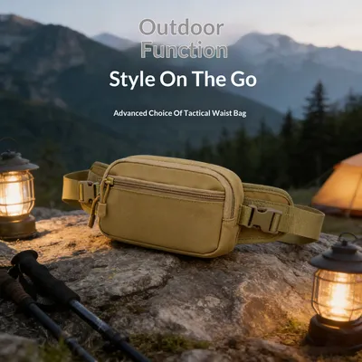 Outdoor Hiking Sling Portable Phone Pouch Waterproof Multi-pocket Multifunctional Accessory Bag