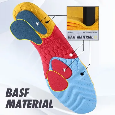3ANGNI New Design Comfort Insoles Arch Support Shoe Pad Heel Shock Absorption for Women Men Sport BASF PU Foam Insoles