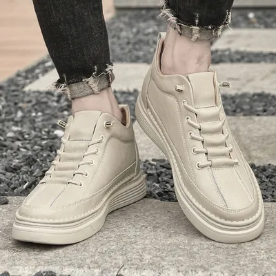 Mens Invisible Height Increasing Shoes Vintage Casual Stylish And Breathable