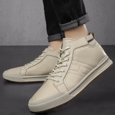 Mens Invisible Mid-top Height-increasing Shoes Breathable With A Soft Sole Inside