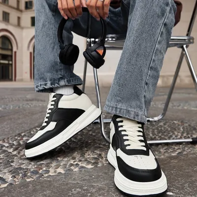Mens Shoes With A Hidden Height-increasing Insole Versatile And Easy To Match