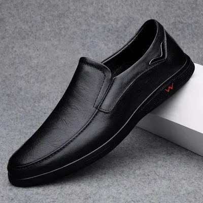Large-size Mens Leather Shoes Trendy British Style
