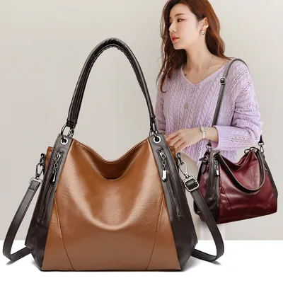 A Simple Versatile Soft-leather Tote Bag
