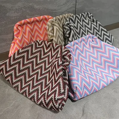 Portable Large-Capacity Knitted Cosmetic Bag