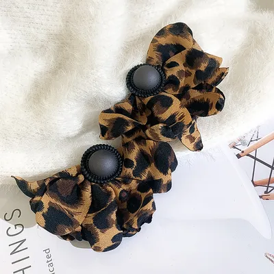 925 Silver Needle Leopard Earrings European And American New Style Retro Nightclub Exaggerated Big Earrings Fabric Personalized Fashion Earrings Women