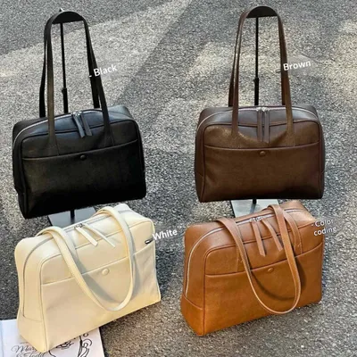 New European And American Style Vintage Genuine Leather Women's Bag, Large Capacity Commuter Vegetable-tanned Cowhide Underarm Shoulder Bag