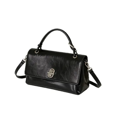 Custom Top-grain Leather Women's Bag With An Elegant, High-end Feel, Light Luxury Handbag, Simple And Stylish, Versatile Crossbody And Shoulder Bag