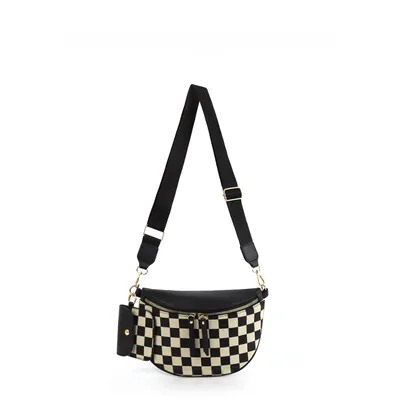 Only Self Pickup---Ladies' Trendy Checkerboard Pattern Portable Bag