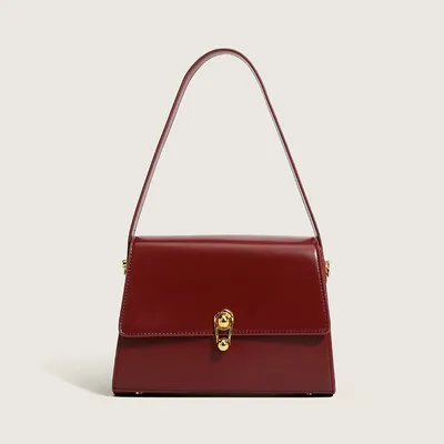 All-match Small Solid Color Square Portable Shoulder Messenger Bag