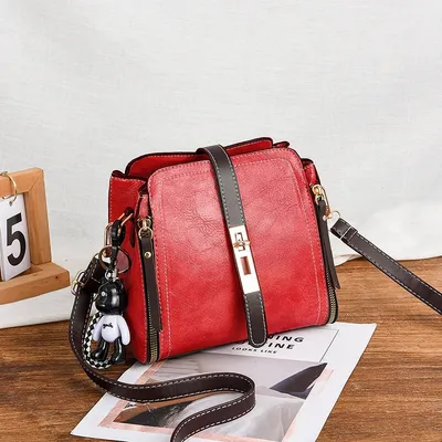 All-match messenger one-shoulder bucket bag
