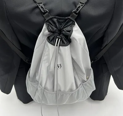 3D Offset Space Grey Nylon Lightweight Large Capacity Mesh Backpack