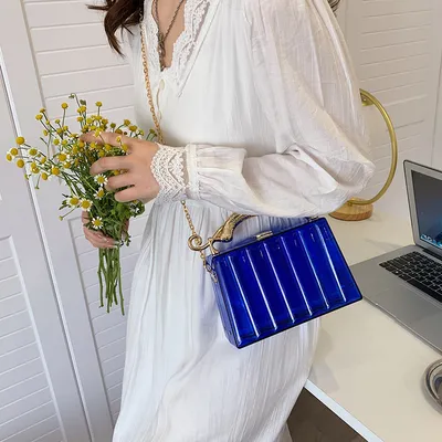 Acrylic Transparent Box Chain Single Shoulder Messenger Bag
