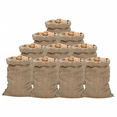   jute bags 10 pieces 100% jute 340 g/m²