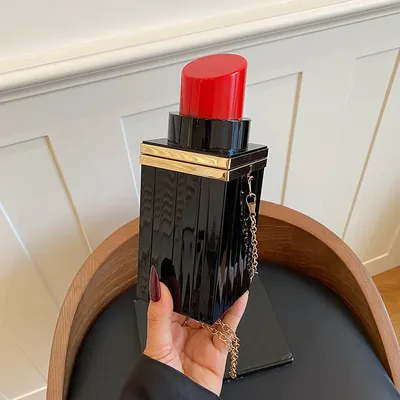Acrylic Lipstick-shaped Single-shoulder Crossbody Bag