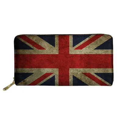 American Rice Word Distressed Bunting Pattern Printed Wallet