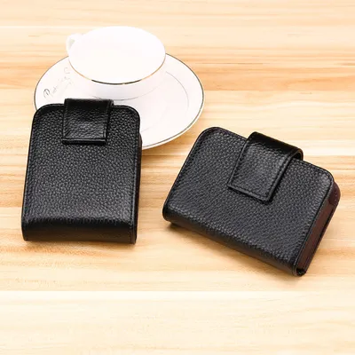 Large-Capacity Minimalist ID Card Holder Genuine Leather Card Wallet