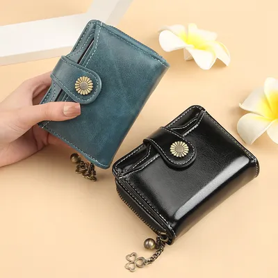 New Womens Wallet Fashionable Tassel Design Zip-around Short Style With Multiple Card Slots