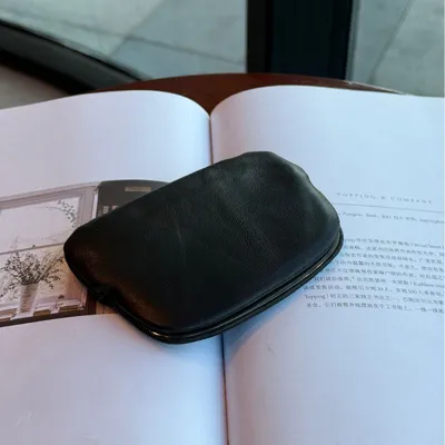 Fashionable, Versatile Sheepskin Pouchportable With A Snap Closure For Jewelry