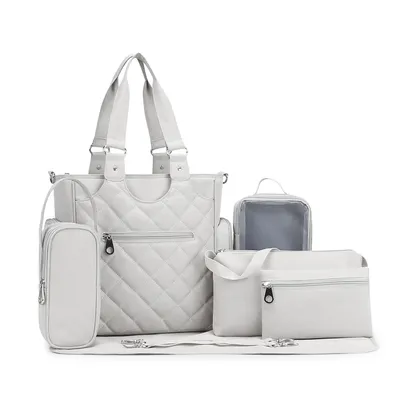 7-Piece Waterproof Mommy Bag Set With Shoulder Strap