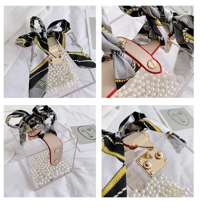 Acrylic Transparent Women's Bag, Open Bag, Handbag