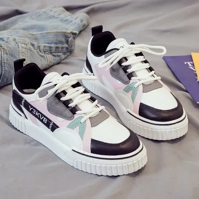  Spring New White Shoes Students All-Match Net Red Board Shoes Sports Daddy Women's Shoes Ins Tide