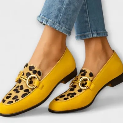 Autumn Strap Low-cut Chunky Heel Small Leather Shoes