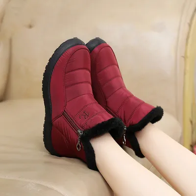 Add velvet warm cotton shoes soft soled cotton boots