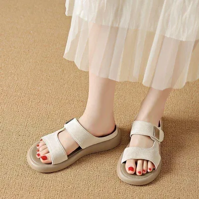 Womens Comfortable Casual Slide Sandals With A Thick Sole