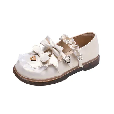 All-Match Bow Lace Lolita Small Leather Shoes