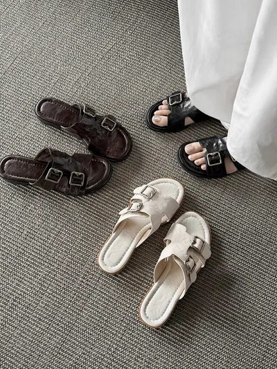 Women Platform Sandals, 2026 New Spring & Summer Outdoor Slip-On Slides, French Style  Sandals Matching Dresses