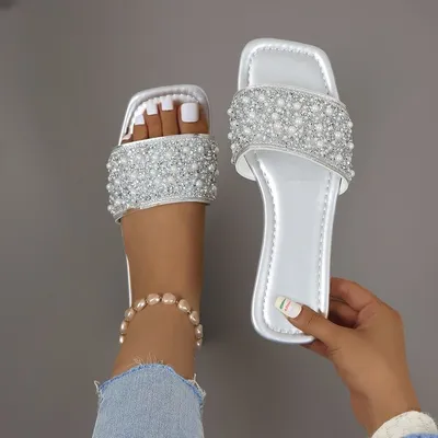 Womens French-style Casual Slide Sandals